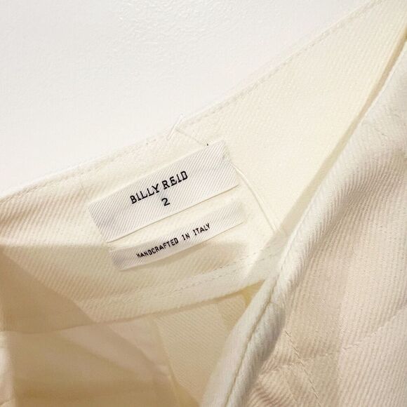 NEW Billy Reid Riding Culotte High Rise Pleated Linen Shorts Tinted White 2 - Picture 10 of 15